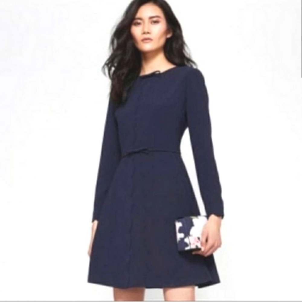 Ted Baker Preenna Scalloped Bow-Detail Dress Ted Size:2
